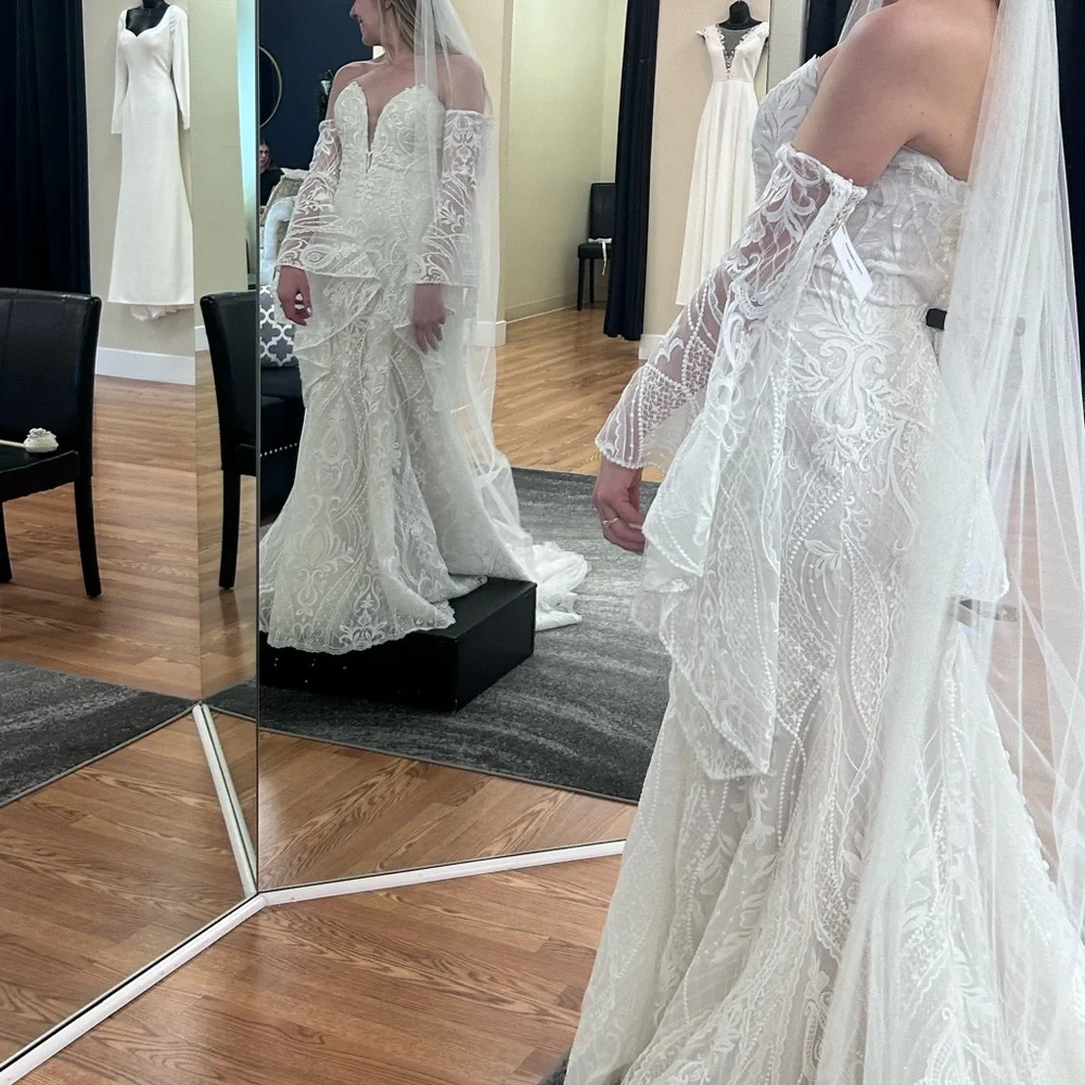 Maggie Sottero Wedding Dress and Sleeves - Picture 7 of 10